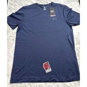 Under Armour UA Rush Men's Jersey Large Fitted Seamless Legacy blue running